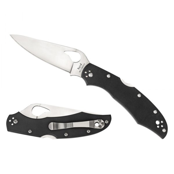Spyderco® - Byrd Cara Cara 2™ 3.75" Drop Point Black G10 Handles Folding Knife