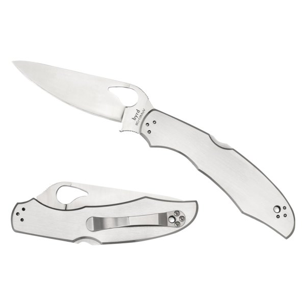 Spyderco® - Byrd Cara Cara 2™ Plain Edge Stainless Steel Handle Folding Knife