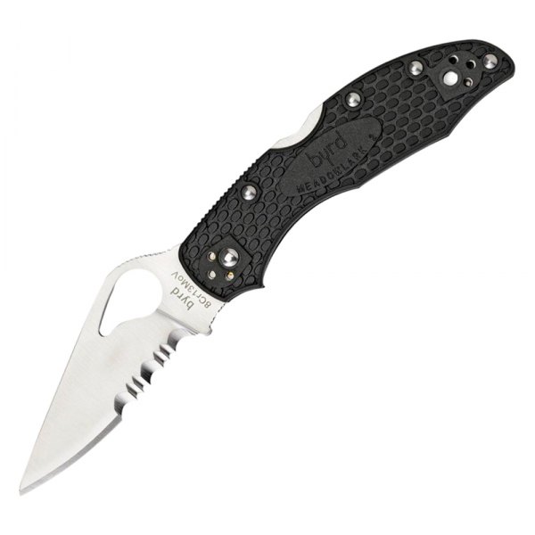 Spyderco® - Meadowlark™ 2 2.99" Clip Point Serrated Gray FRN Handle Folding Knife