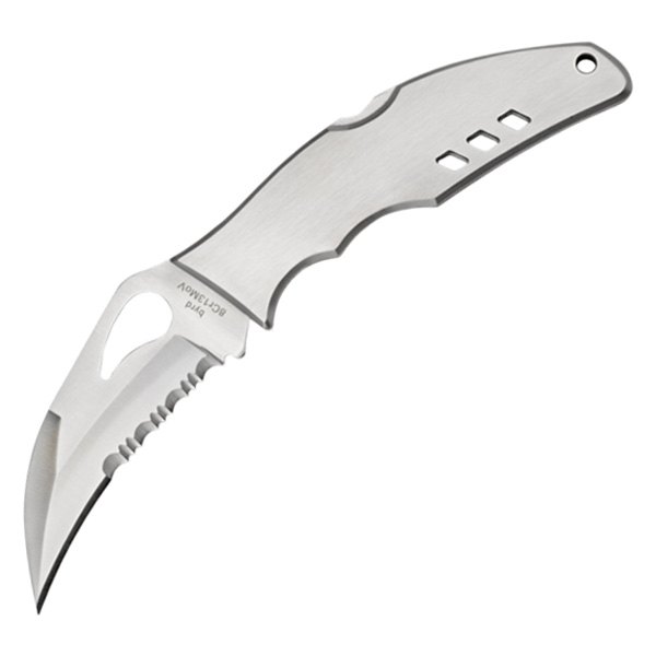 Spyderco® - Crossbill™ 3.5" Kerambit Stainless Steel Handle Folding Knife