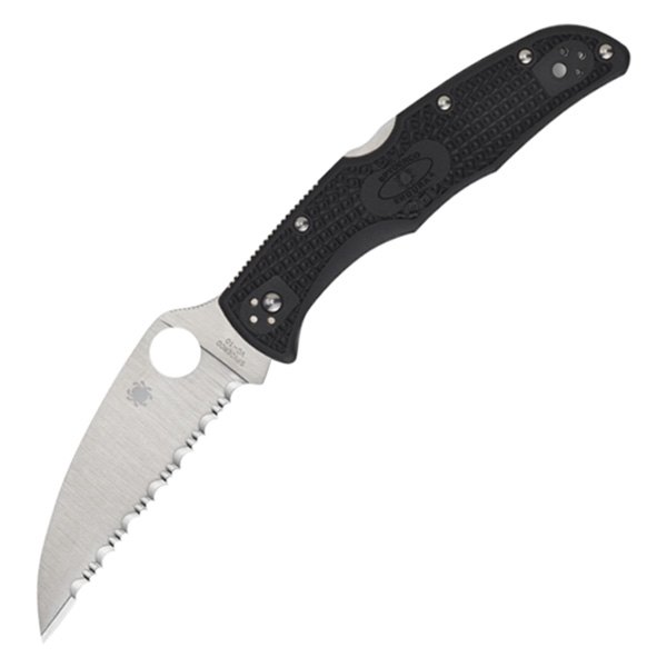 Spyderco® - Endura™ 4 3.78" Scramasax Black FRN Handle Folding Knife