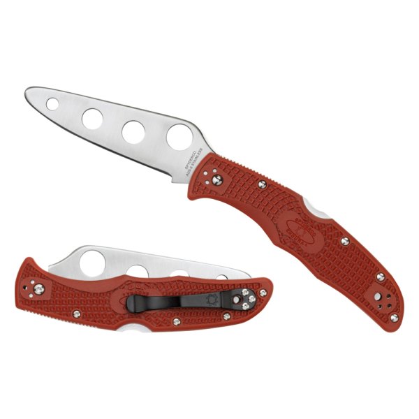 Spyderco® - Endura™ 4 3.563" Clip Point Red FRN Handle Training Knife