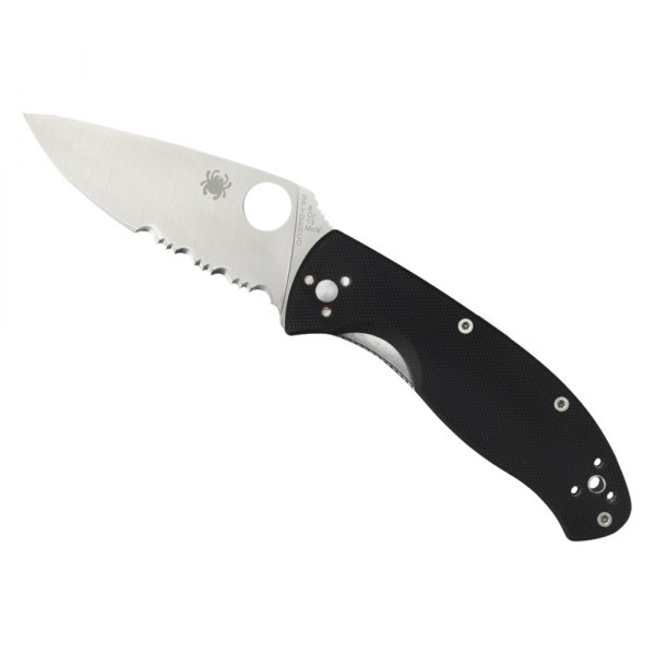 Spyderco® - Tenacious™ 3.39" Silver Clip Point Folding Knife