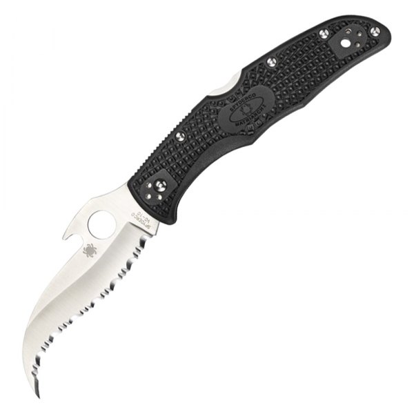 Spyderco® - Matriarch™ 3.57" Silver Kerambit Fully Serrated Folding Knife