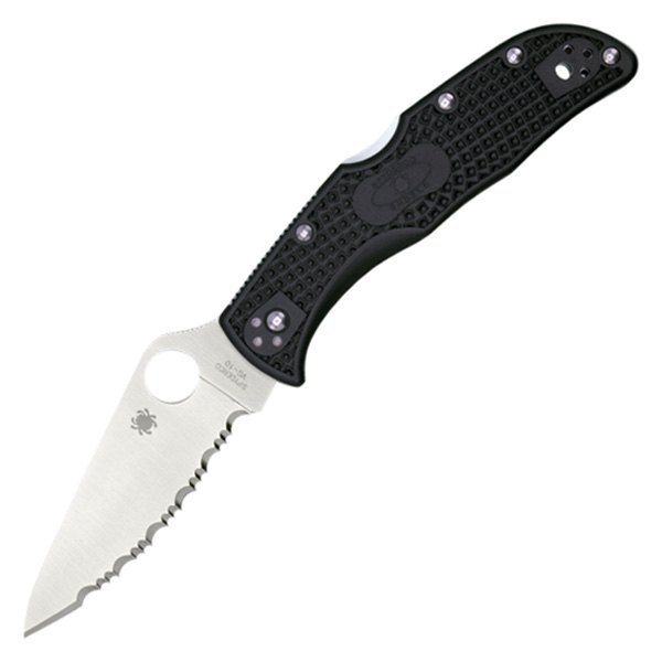 Spyderco® - Endela™ 3.41" Clip Point Fully Serrated Black FRN Handle Folding Knife
