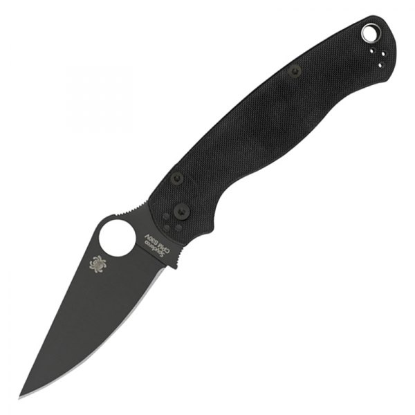 Spyderco® - Para Military™ 2 3.438" Black Clip Point Folding Knife