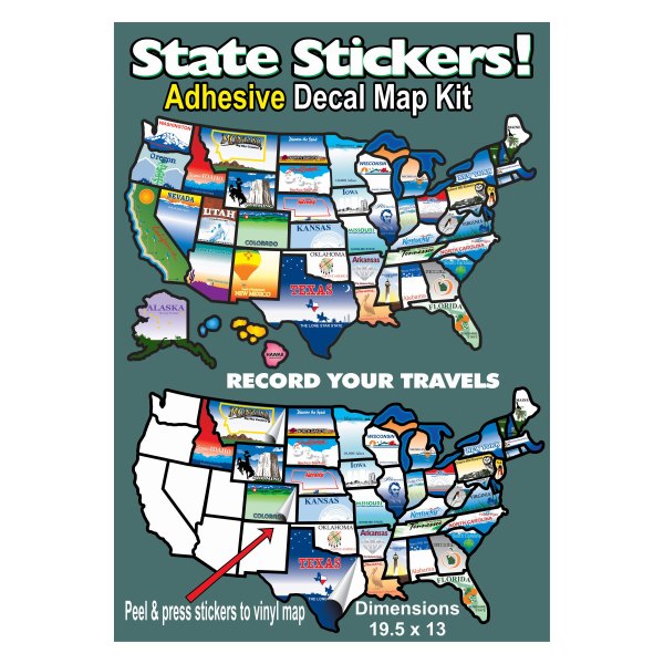 State Stickers® - USA States Travel Sticker Map