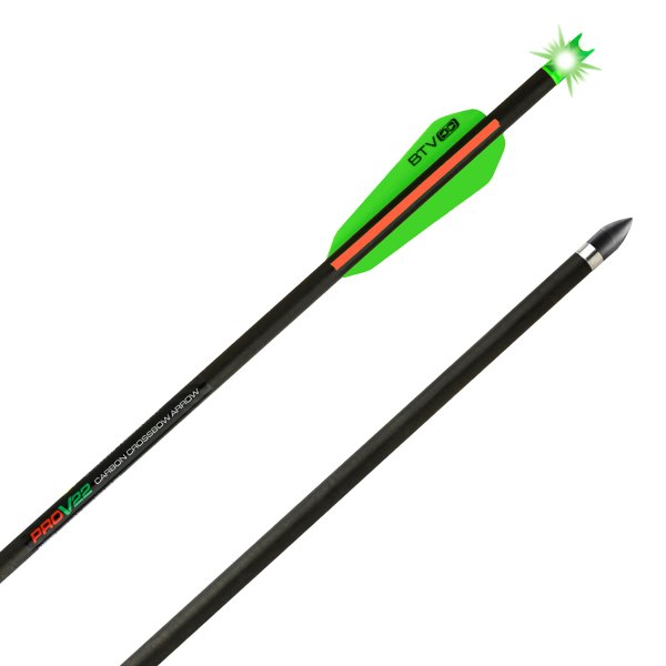 Tenpoint Crossbow® - Pro-V™ 22" 420 gr Alpha-Nock Lighted Carbon Crossbow Arrows