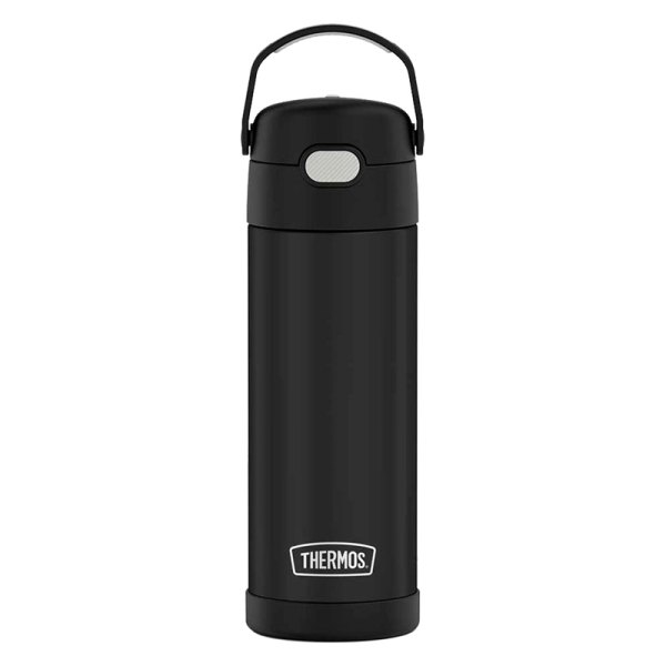Thermos® - FUNtainer™ 16 oz. Matte Black Stainless Steel Water Bottle