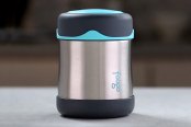Foogo Vacuum Insulated Food Jar Charcoal and Teal - 10 oz. (Thermos)