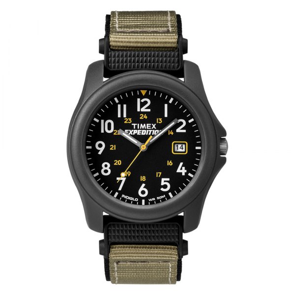 Timex® - Expedition™ Camper Black/Olive Green Nylon Strap Watch
