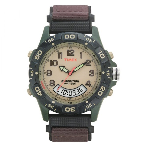 Timex® - Expedition™ Green/Brown Nylon Strap Watch