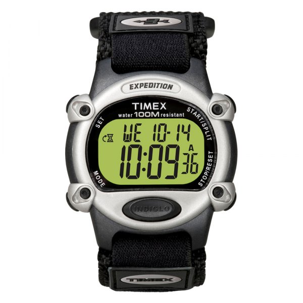 Timex® - Expedition™ 39 mm Silver/Black Nylon Strap Watch