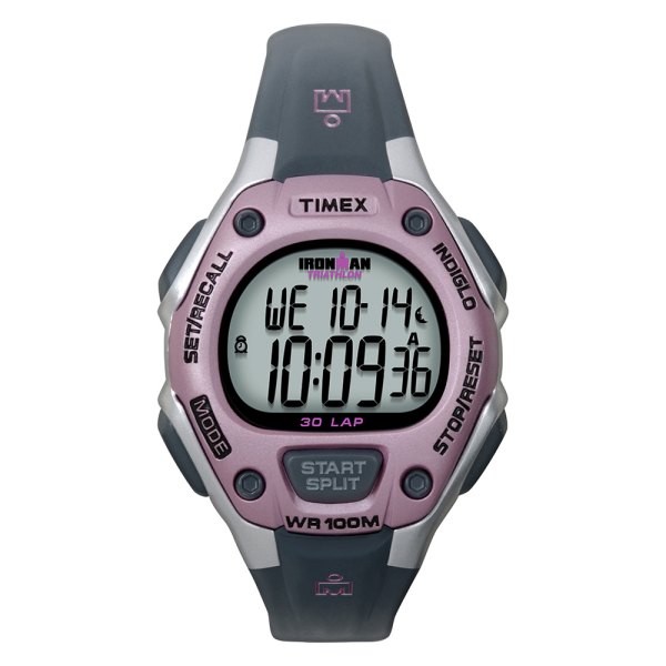 Timex® - Ironman™ 30-Lap Octogonal Pink Acrylic Watch with Grey Acrylic Durable Resin Strap