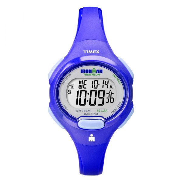 Timex® - Ironman™ Triathlon 10-Lap Octogonal Blue Polymer Watch with Blue Polymer Band