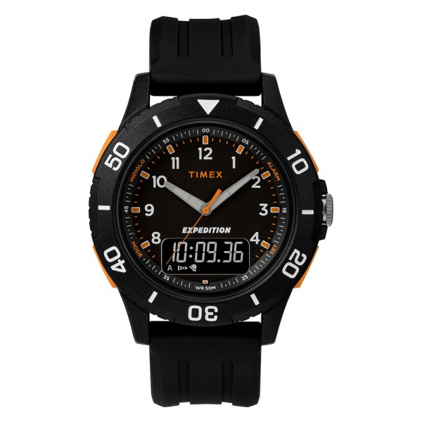 Timex® - Expedition™ Katmai Combo 40mm - Black Case Dial Watch with Black Strap