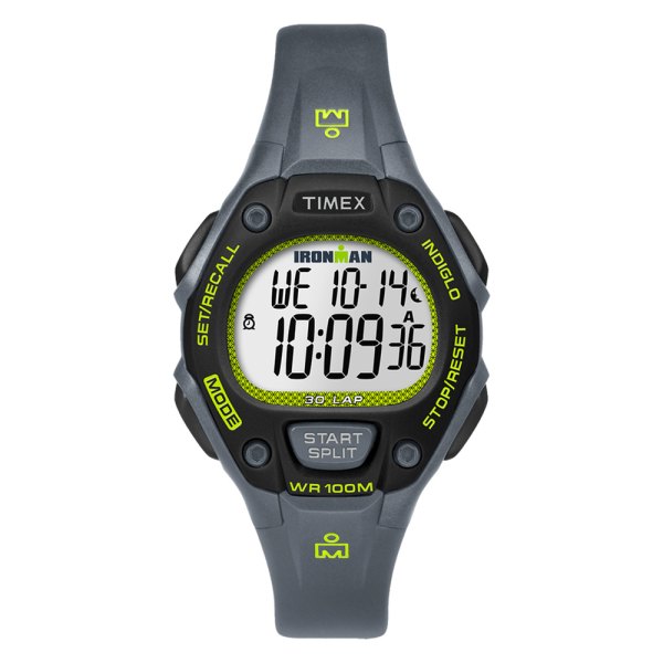 Timex® - Ironman™ Classic 30-Lap Round Gray Polymer Watch with Gray Polymer Band
