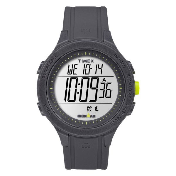 Timex® - Ironman™ Essential 30-Lap Round Gray Polymer Watch with Gray Silicone Band