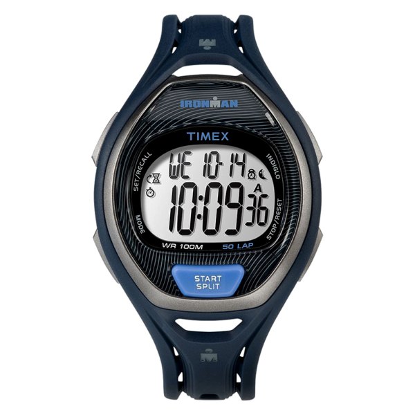 Timex® - Ironman™ Sleek 50-Lap Watch Blue Resin Strap