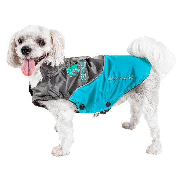 Touchdog® - Subzero-Storm Medium Sky Blue/Black Reflective Year Round Waterproof Dog Coat
