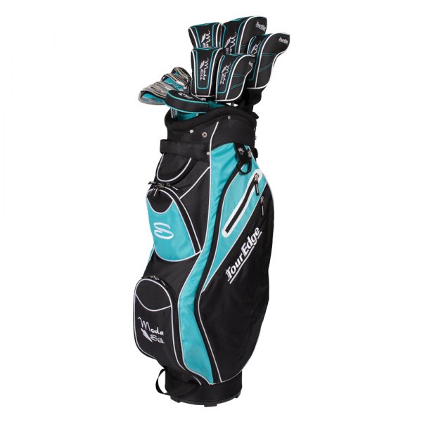 Tour Edge Golf® - Women's 2020 Moda Silk Standard -1 Black/Lt Blue Right Hand Petite Complete Set