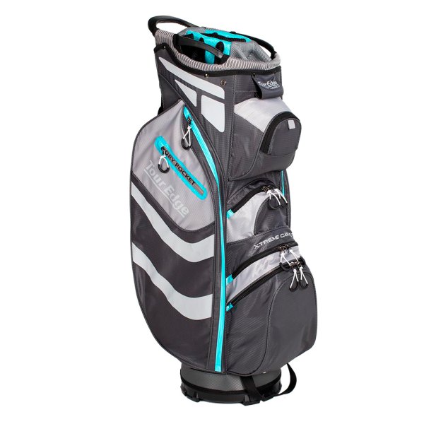 Tour Edge Golf® - Hot Launch Xtreme 5.0 Silver/Blue Cart Bag