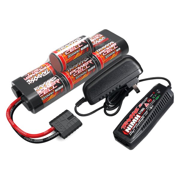 Traxxas® - NiMH 3000mAh 8.4V 7-cell Battery and Charger