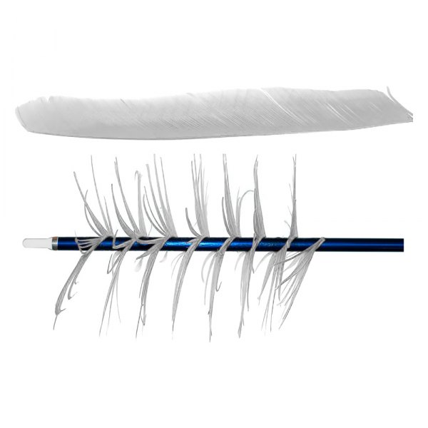 Trueflight® - White Spiral Wrap Flu-Flu Right Wing Feathers