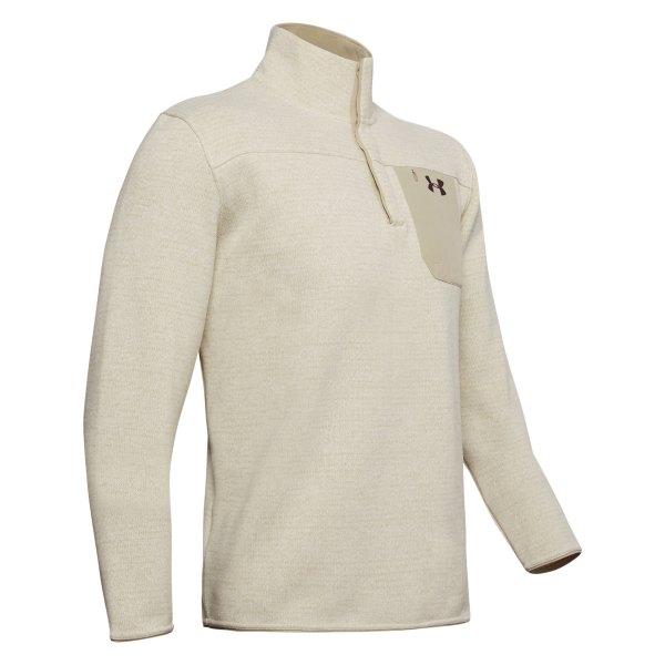 Under Armour® - Men's Specialist Henley 2.0 Large Khaki Base Fade Heather 1/4 Zip Hunting Shirt