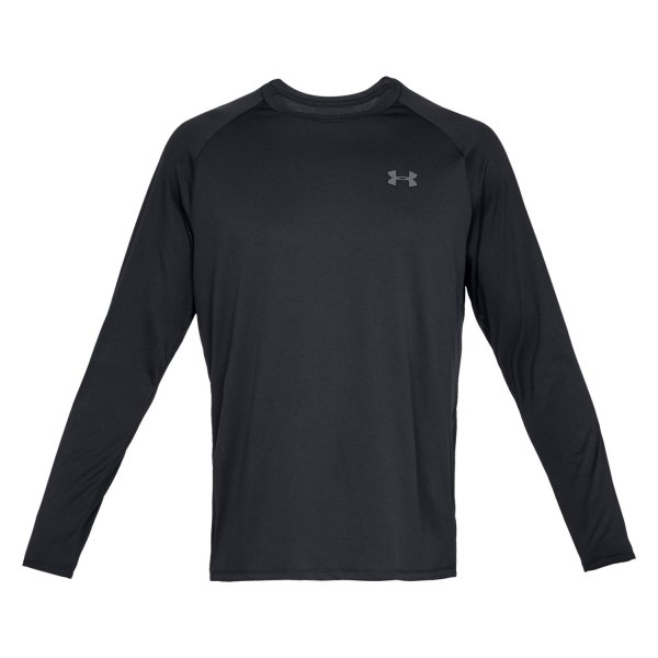 Under Armour® - Men's Tech™ 2.0 Large Black/Graphite Long Sleeve T-Shirt