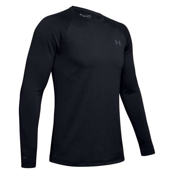 Under Armour® - Packaged Base 3.0 Crew Scent Control Long Sleeve Shirt (Medium, Black)