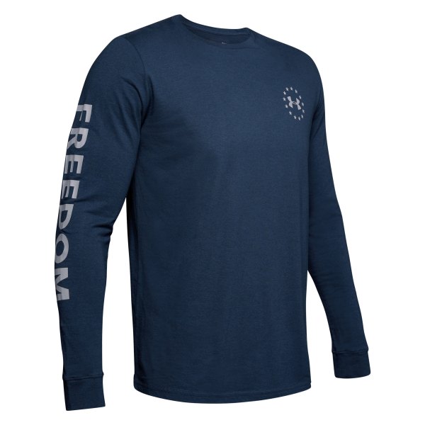 Under Armour® - Men's Freedom New Flag Large Academy/Steel Long Sleeve T-Shirt