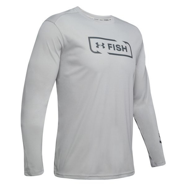 Under Armour® - Men's Shore Break Medium Mod Gray Fishing Long Sleeve T-Shirt