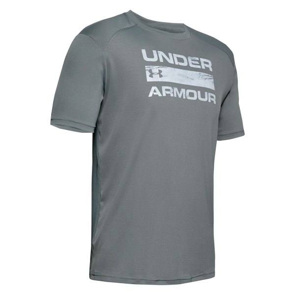Under Armour® - Men's Iso-Chill Stacked Large Pitch Gray T-Shirt