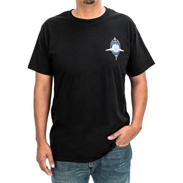 United Pacific® - Men's Pinstripe Large Black T-Shirt