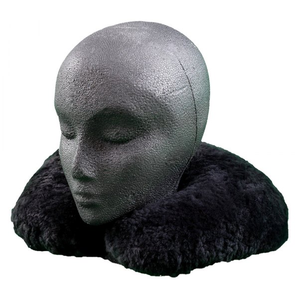 US Sheepskin® - Short Wool Charcoal Adult Travel Pillow