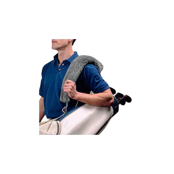 US Sheepskin® - Pewter Straight Golf Bag Fur Strap Cover