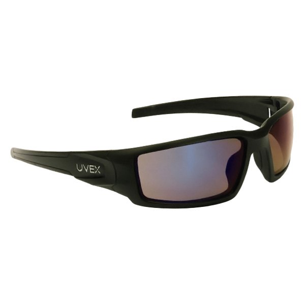 Uvex® - Hypershock™ Anti-Fog Black Plastic Frame Blue Oval Glasses