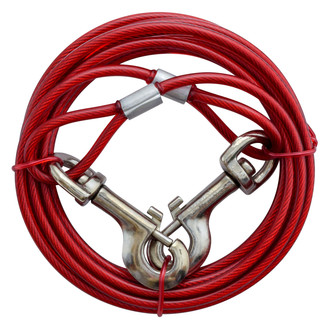 Valterra® - 10' Stainless Steel Red Vinyl Coated Tie-Out Cable
