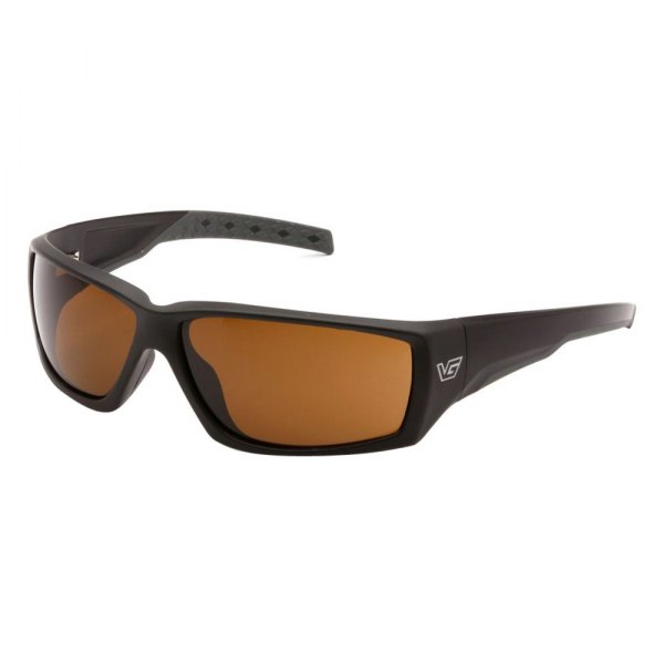 Venture Gear® - Overwatch Anti-Fog Black Plastic Frame Bronze Polycarbonate Oval Glasses