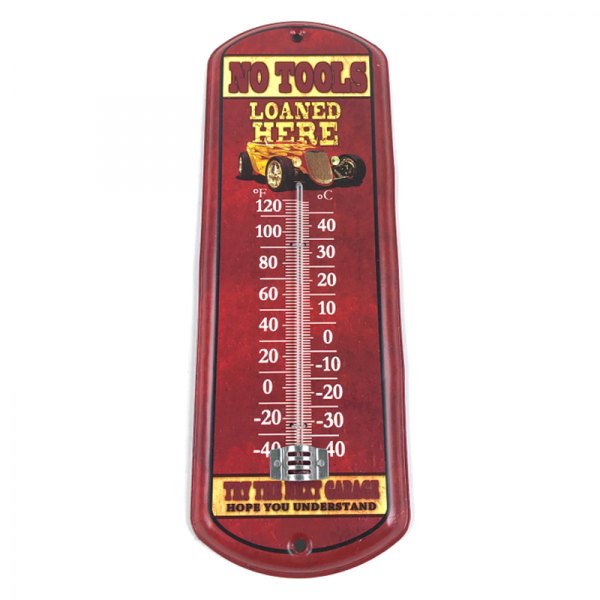 Vintage Parts® - Retro Hotrod Metal Wall Mount Thermometer