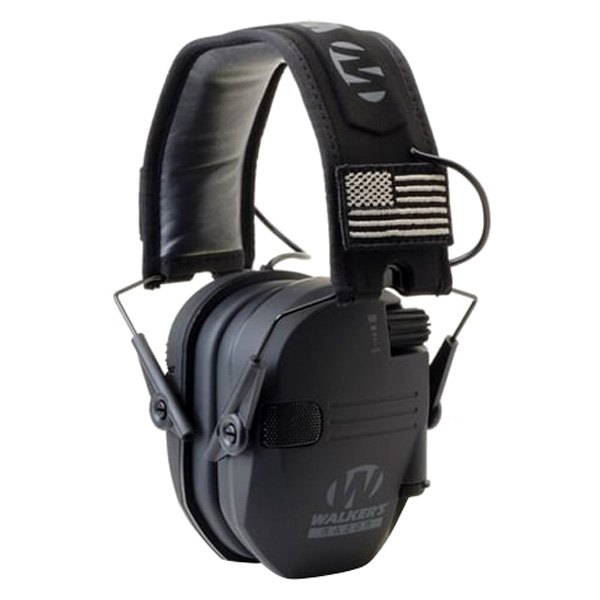 Walker's® - Razor Patriot Series™ 23 dB Black Electronic Earmuffs
