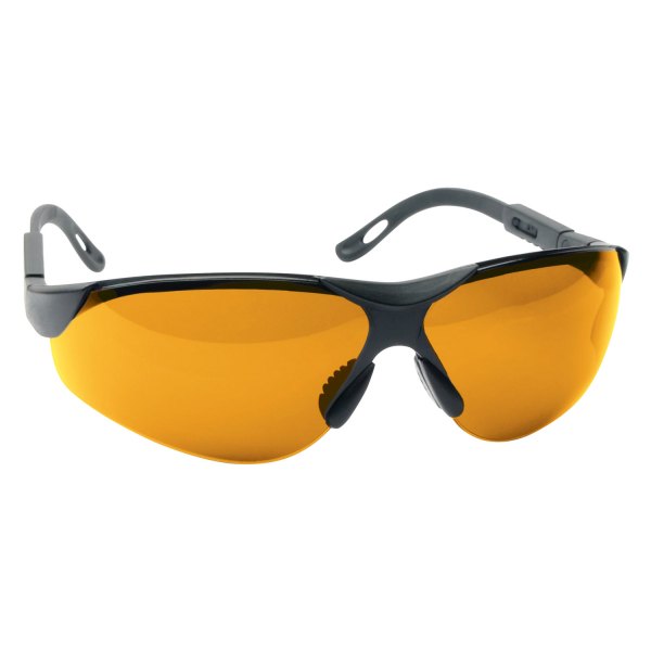 Walker's® - Elite Premium™ Black Frame Amber Polycarbonate Semi-Rimless Glasses