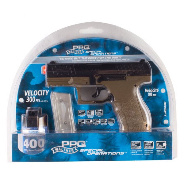 Walther® - PPQ Special Operations™ BB Spring Single-Auto Brown Airsoft Pistol