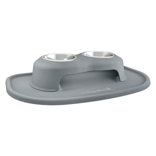 WeatherTech® - Pet Comfort™ Double 16 fl. oz. Dark Gray Plastic High Pet Bowl (4" Height)