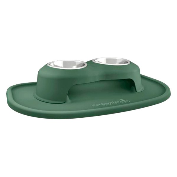 WeatherTech® - Pet Comfort™ Double 16 fl. oz. Hunter Green Plastic High Pet Bowl (4" Height)
