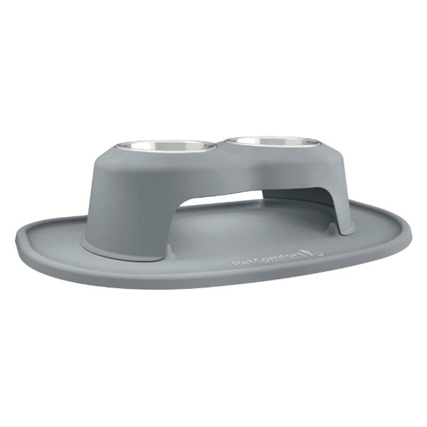 WeatherTech® - Pet Comfort™ Double 32 fl. oz. Dark Gray Plastic High Pet Bowl (6" Height)