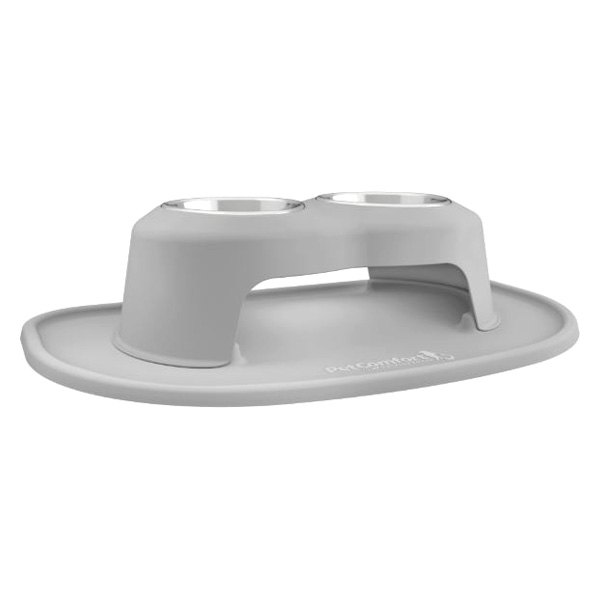 WeatherTech® - Pet Comfort™ Double 32 fl. oz. Light Gray Plastic High Pet Bowl (6" Height)