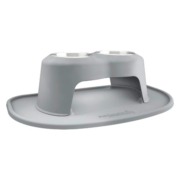 WeatherTech® - Pet Comfort™ Double 32 fl. oz. Dark Gray Plastic High Pet Bowl (8" Height)