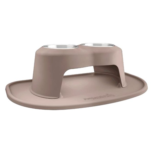 WeatherTech® - Pet Comfort™ Double 32 fl. oz. Light Brown Plastic High Pet Bowl (8" Height)